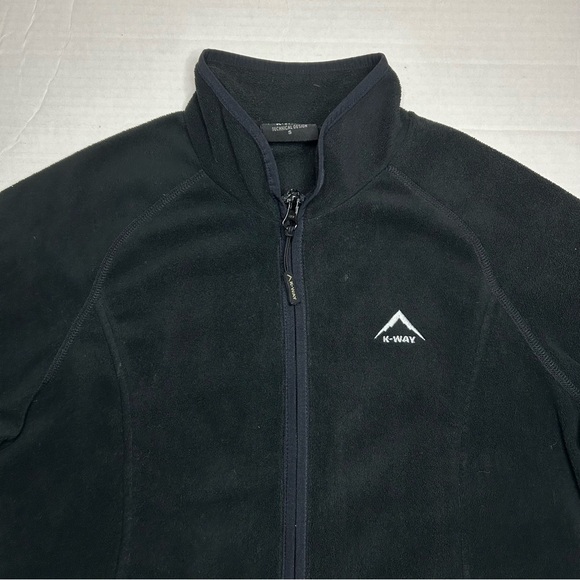 K-Way Women’s Black Guinevere Fleece Jacket Zip Size Small Protect Wild Fish - Picture 4 of 13